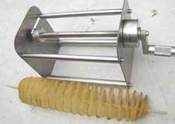 Manual spiraal aardappel frees en skewers